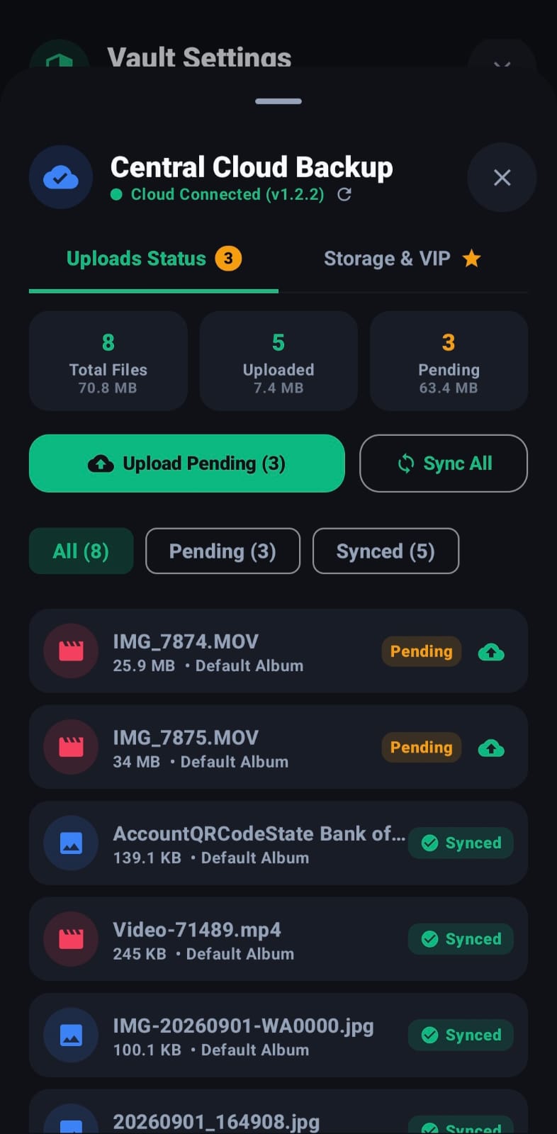 Central Cloud Sync